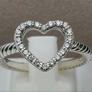 David Yurman Heart Ring With Diamonds